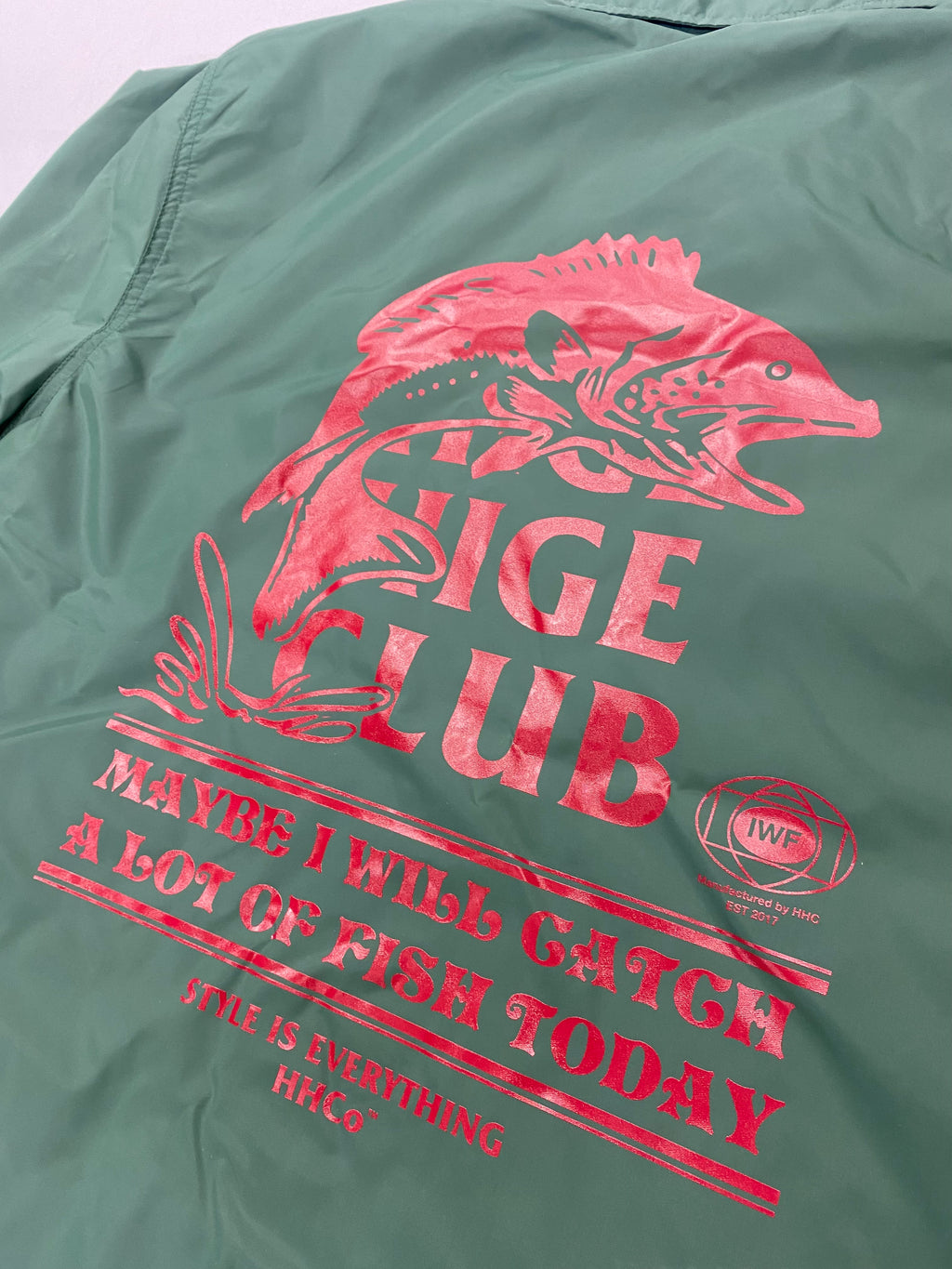 2026S/S 髭髭倶楽部 釣れるカモ コーチジャケット フォレストグリーン
