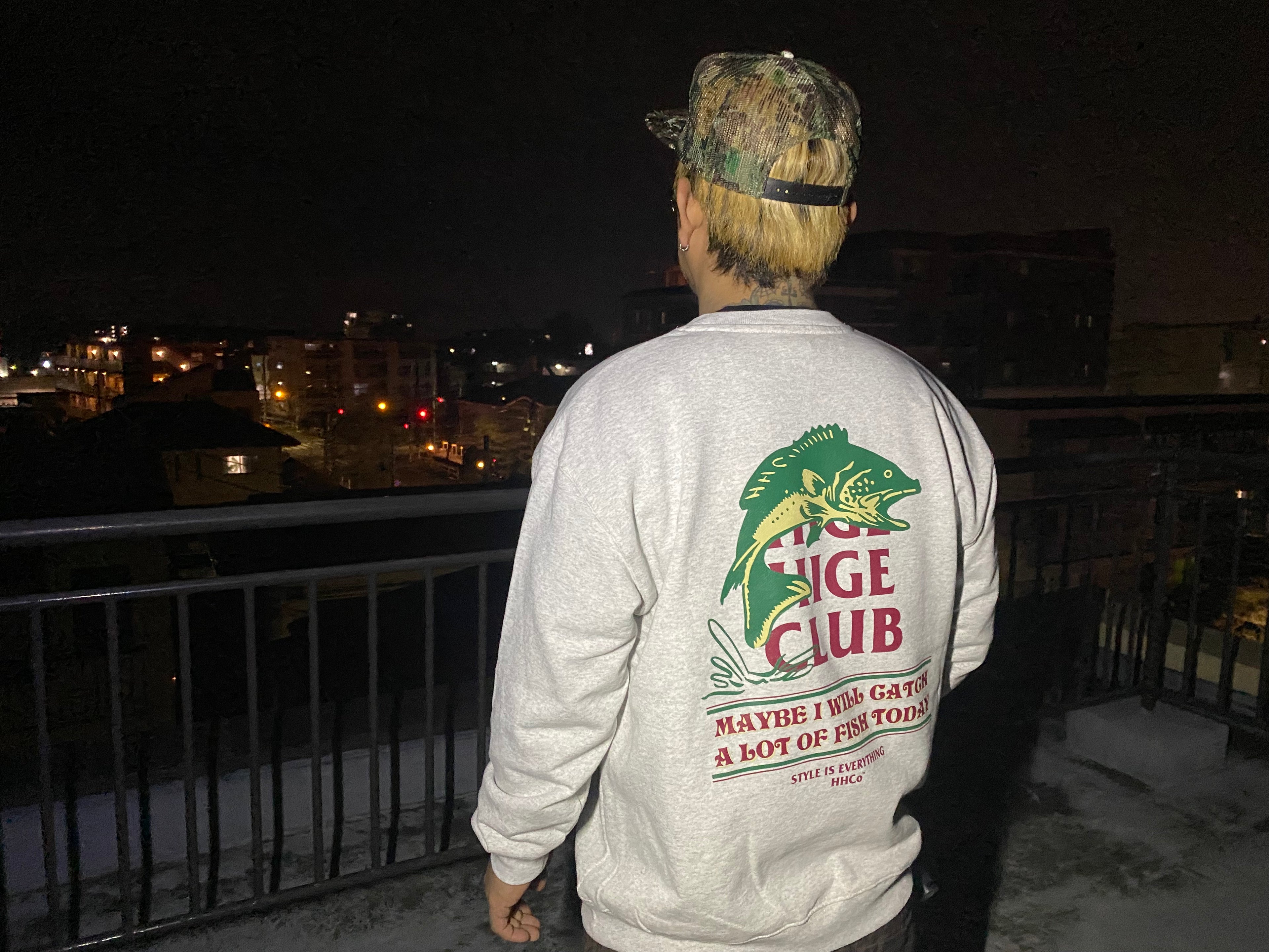 2026S/S 髭髭倶楽部 釣れるカモ スウェット アッシュ