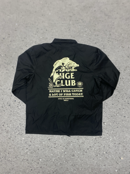 2026S/S 髭髭倶楽部 釣れるカモ コーチジャケット ブラック