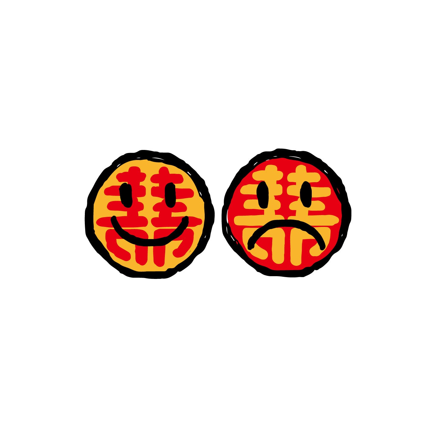 髭髭 TWO FACE Tシャツ